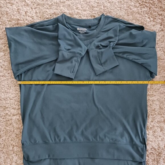 Bench. Women's Pullover Top Size XXL Blue Long Sleeve Crew Neck Stretch T-shirt - Picture 5 of 7